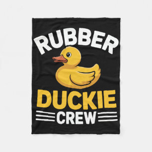 Rubber Duckie Crew Funny Duck Animal Cute Kawaii D Fleece Blanket