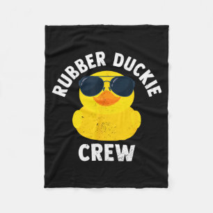 Rubber Duckie Crew Funny Rubber Duck Fleece Blanket