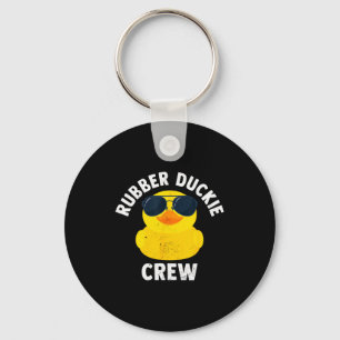 Rubber Duckie Crew Funny Rubber Duck  Key Ring