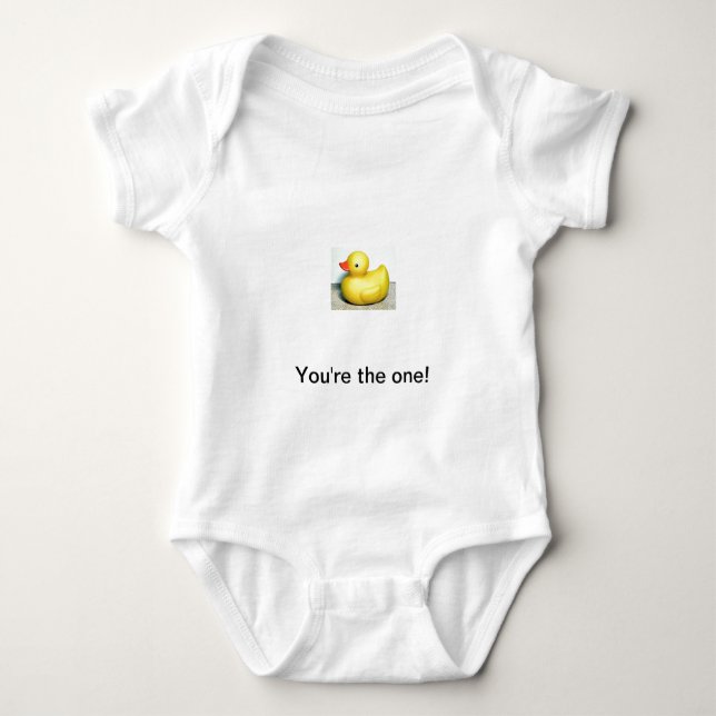 Rubber Duckie Cute Kids Toy  Baby Bodysuit (Front)