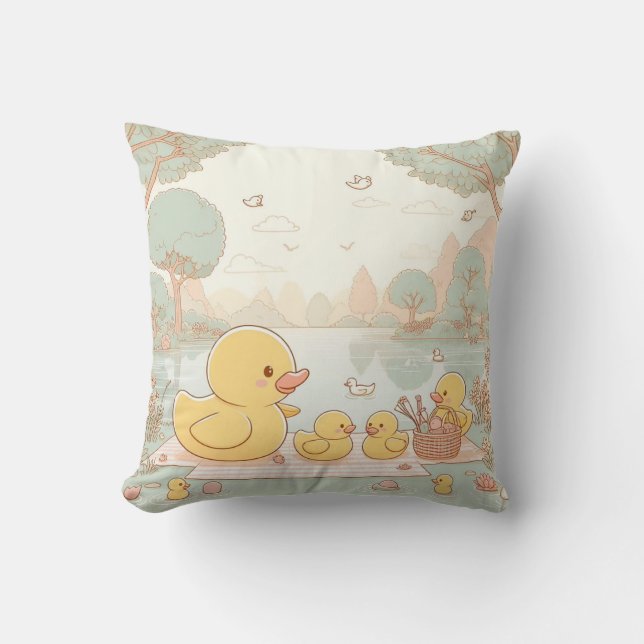 Rubber Duckie Duck  Cushion (Front)