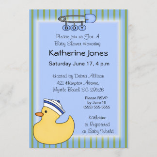 Rubber Duckie Shower Invitations