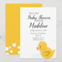 Rubber Ducks Hand Drawn  Baby Shower