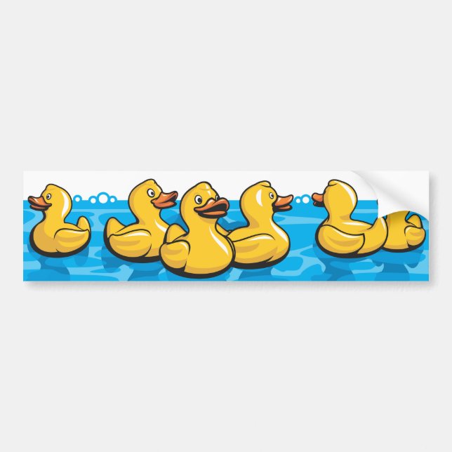 Rubber Ducks in the bath Bumper Sticker (Front)