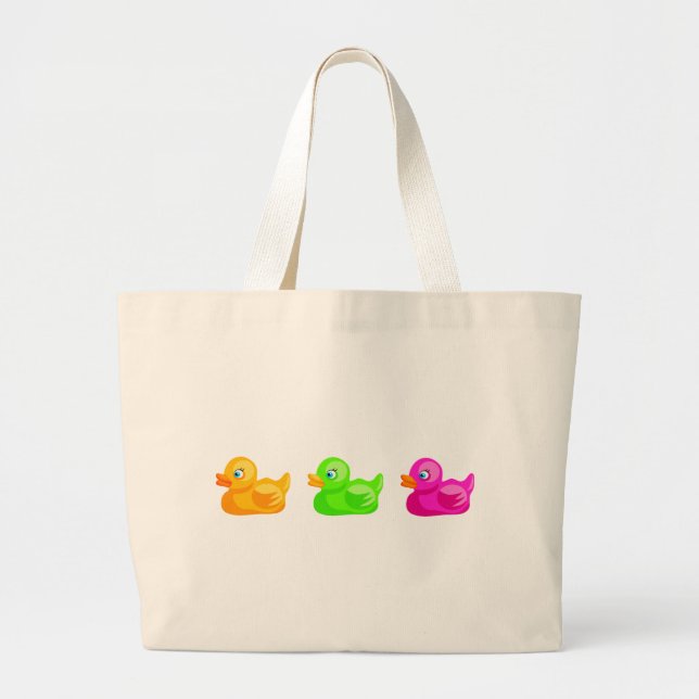 Rubber Ducks Large Tote Bag (Front)