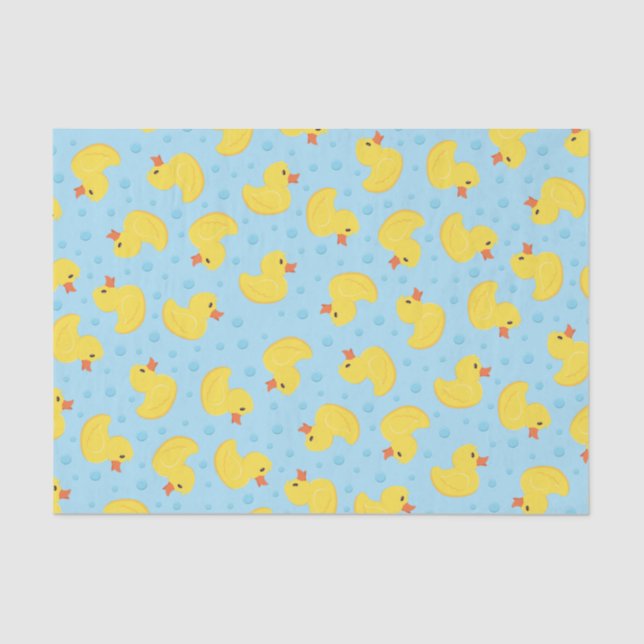 Rubber Ducky 1st Birthday Party Kids Baby Tissue Paper (Front)