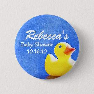 Rubber Ducky Baby Shower Button
