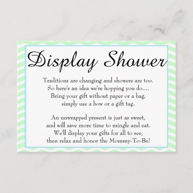 Rubber Ducky Baby Shower Display Shower Card (Front)