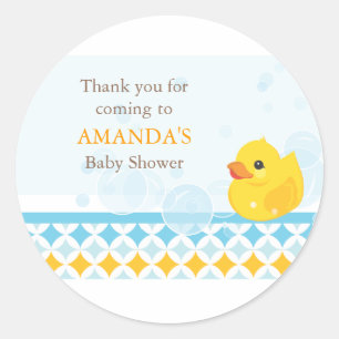 Rubber Ducky Baby Shower Favour Sticker