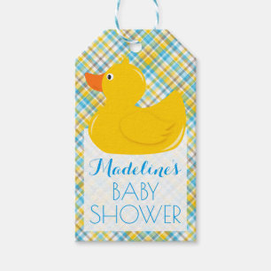 Rubber Ducky Baby Shower Gift Tags