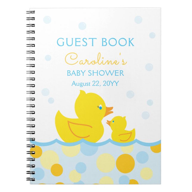 Rubber Ducky Baby Shower Guest Book (Front)