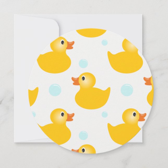 rubber ducky baby shower invitations (Front)