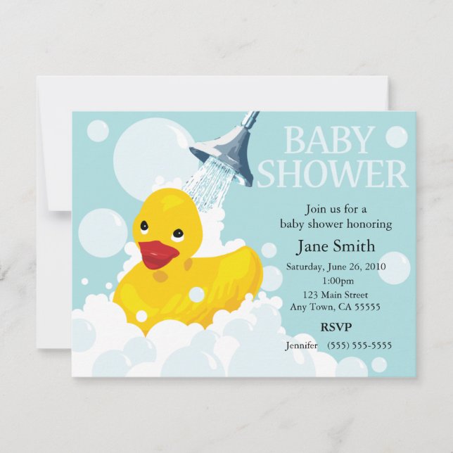 Rubber Ducky Baby Shower Invite (Front)