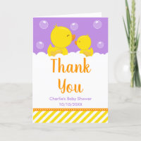 Rubber Ducky Baby Shower Yellow and Purple