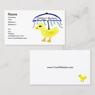 Rubber Ducky Baby Umbrella Business Card Pack