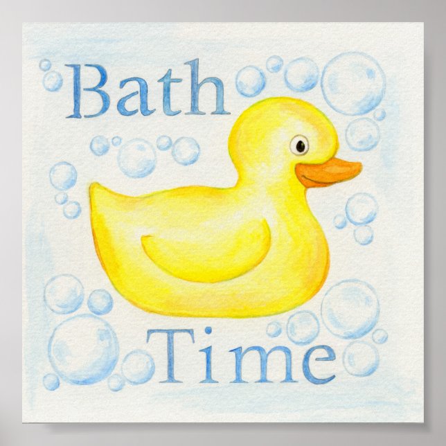 Rubber Ducky Bathroom art print (Front)