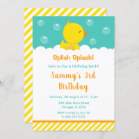 Rubber Ducky Birthday Party Yellow and Green