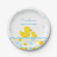 Rubber Ducky Blue & Yellow Baby Shower