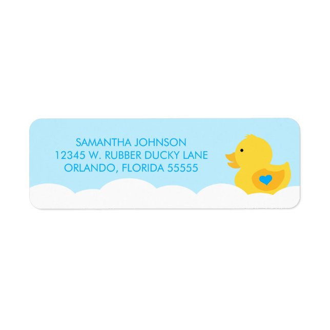 Rubber Ducky Bubble Bath Boy Baby Shower (Front)