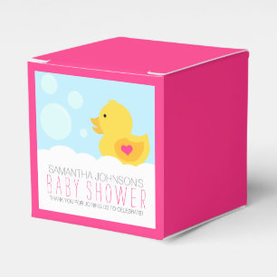 Rubber Ducky Bubble Bath Girl Baby Shower Favour Box