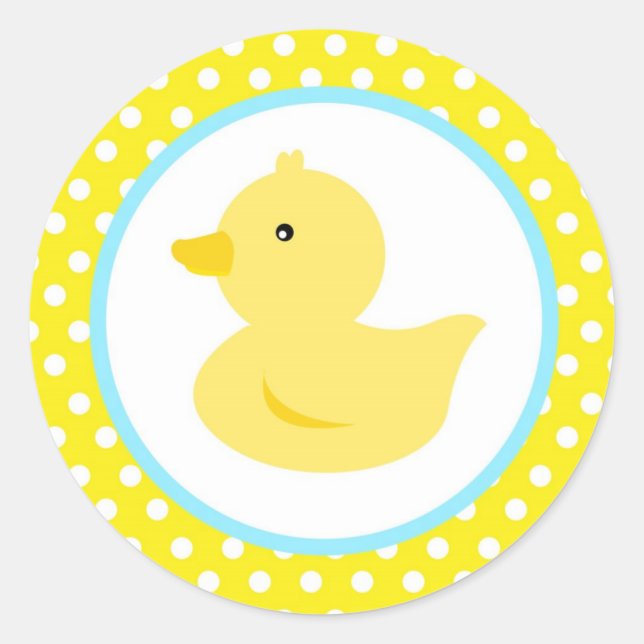 Rubber Ducky Duck Favour Stickers (Front)