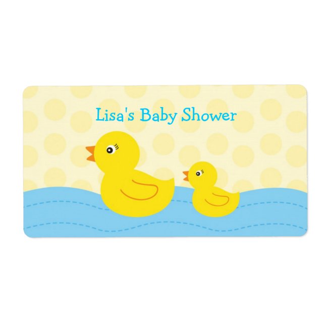 Rubber Ducky Duck Water Bottle Stickers Labels (Front)