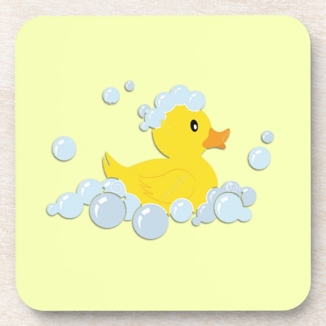 Rubber Ducky in Bubbles Coaster (Front)
