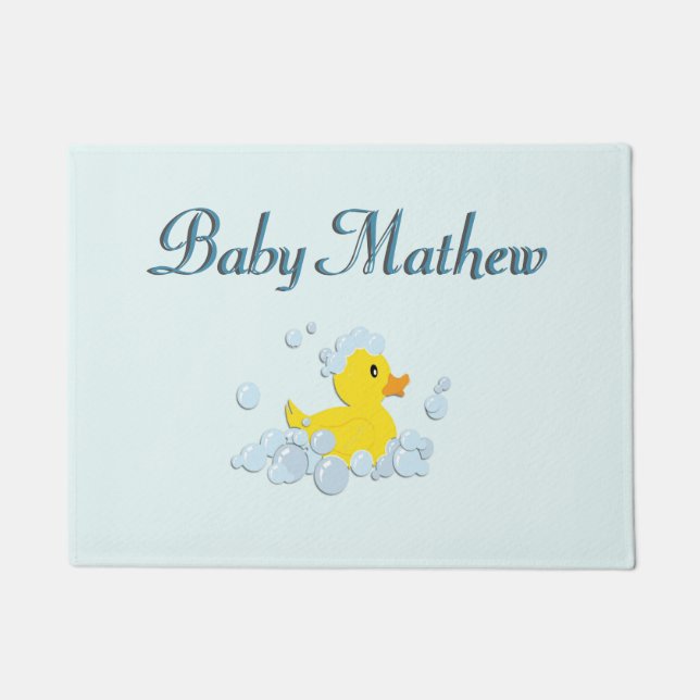 Rubber Ducky in Bubbles Doormat (Front)