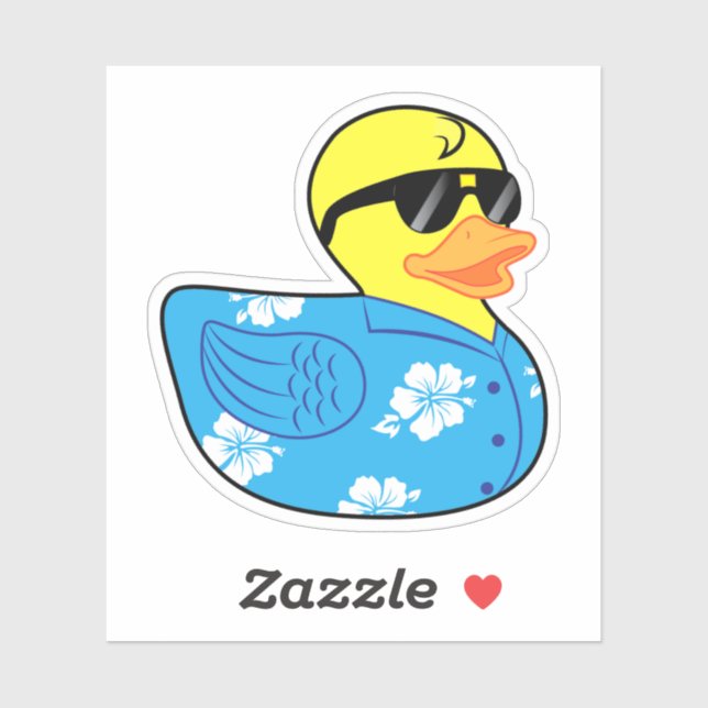 Rubber Ducky in Hawaiian Shirt Aloha (Sheet)