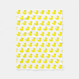 Rubber Ducky Pattern Fleece Blanket