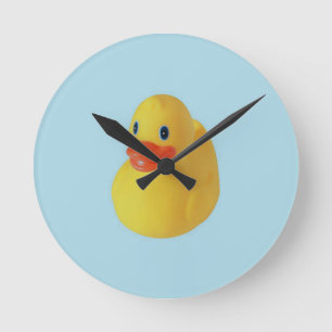 Rubber Ducky Round Clock
