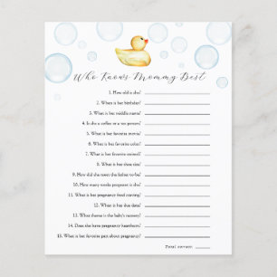 Rubber Ducky Who Knows Mummy Best