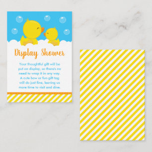 Rubber Ducky Yellow and Blue Display Shower Enclosure Card