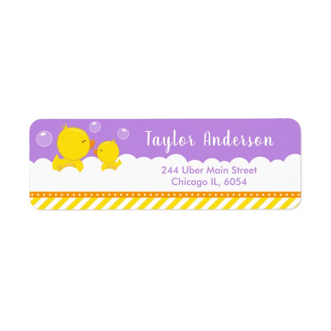 Rubber Ducky Yellow and Purple (Front)