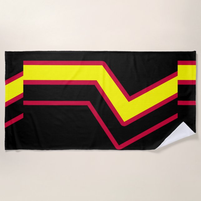 Rubber / Latex Pride Flag Beach Towel (Front)