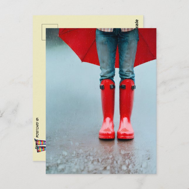 Rubber Rain Boots, Postcrossing Postcard (Front/Back)