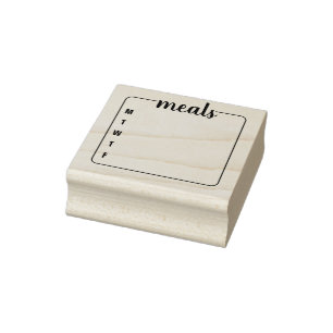 Rubber stamp for bullet journal meal planning
