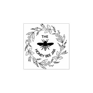 Rubber Stamp - HoneyBee Jar