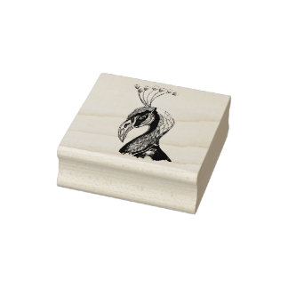 rubber stamp of peacock