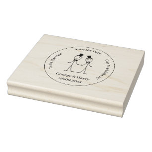Rubber Stamp - Save The Date Gay