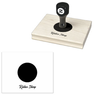 Rubber Stamp Sleek Personalised Circle Logo Black