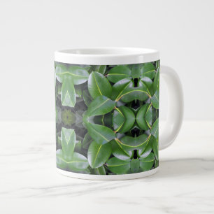 Rubber Tree Pattern Large Coffee Mug