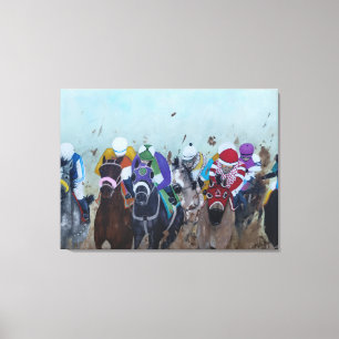 Rubbing is Racing Canvas Print