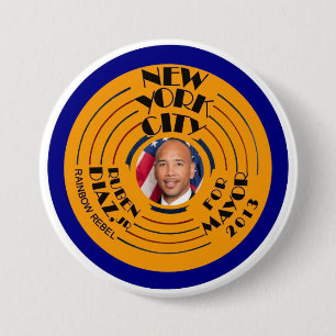 Ruben Diaz, Jr. NYC Mayor 2013 7.5 Cm Round Badge