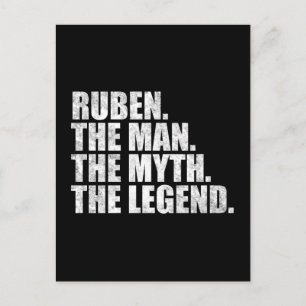 Ruben name, Ruben The Man The Myth The Legend Postcard