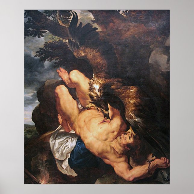 Rubens – Prometheus Bound (Philadelphia Museum) Poster (Front)