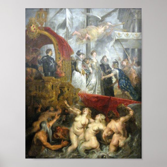 Rubens – Queen's Arrival in Marseille (Louvre) Poster (Front)