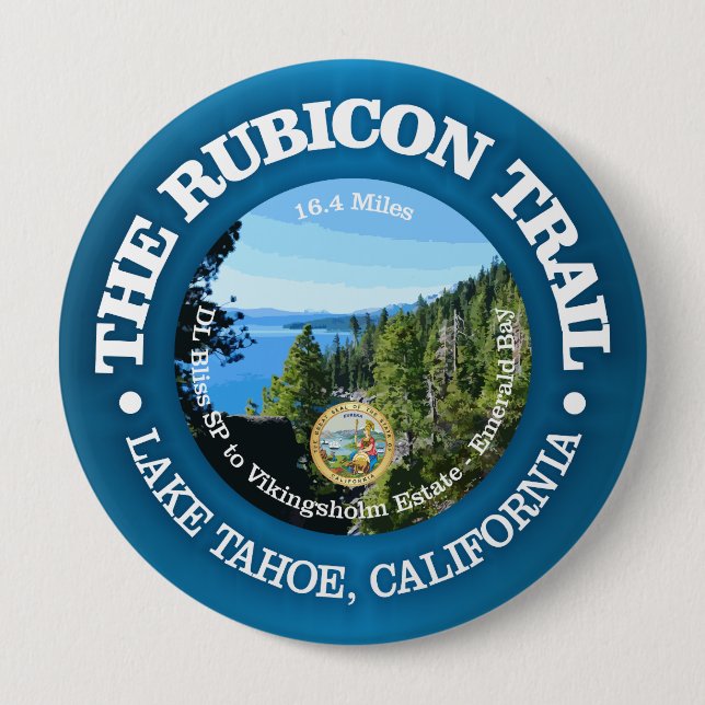 Rubicon Trail (OBP) 10 Cm Round Badge (Front)