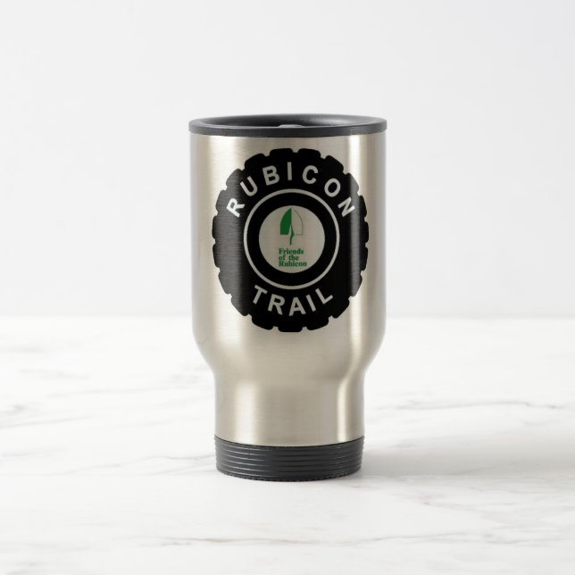 Rubicon Trail sign logo Travel Mug (Center)