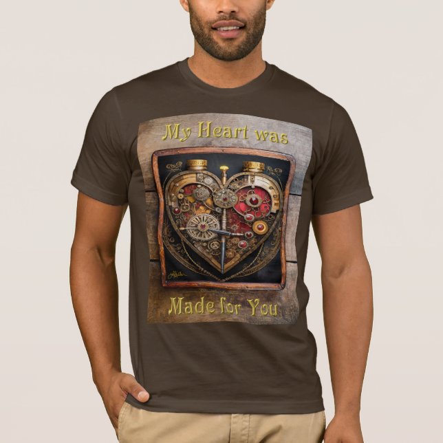 Rubies And Gears Heart Steampunk Series T-Shirt (Front)